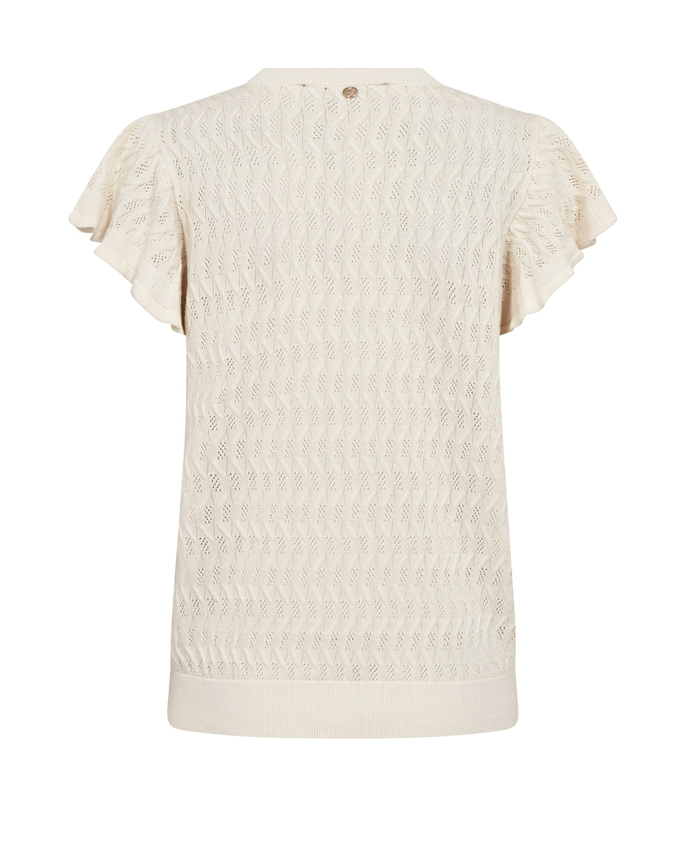 MMGanna Pattern O-Neck Knit Top Ecru Bild 2