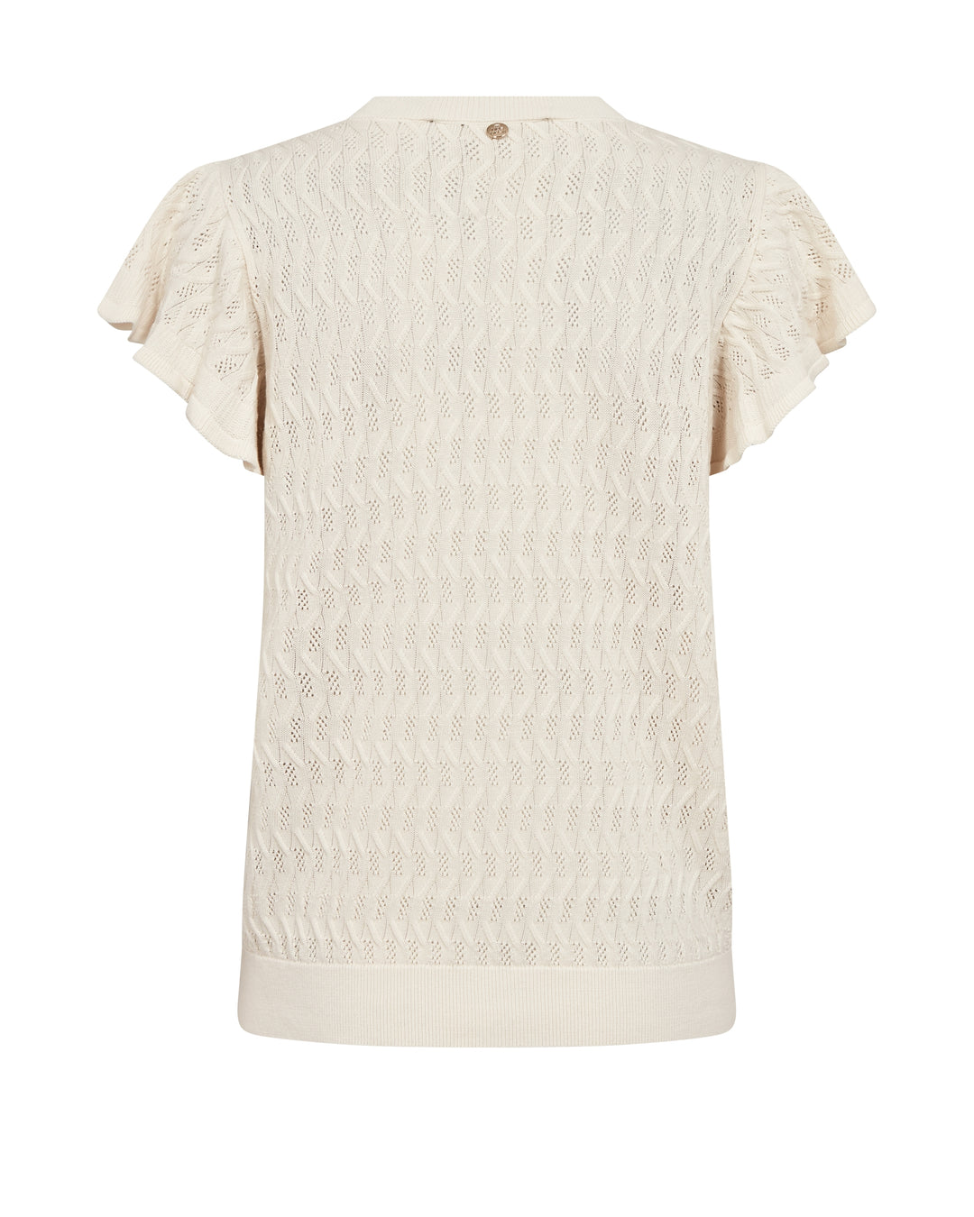MMGanna Pattern O-Neck Knit Top Ecru Bild 2