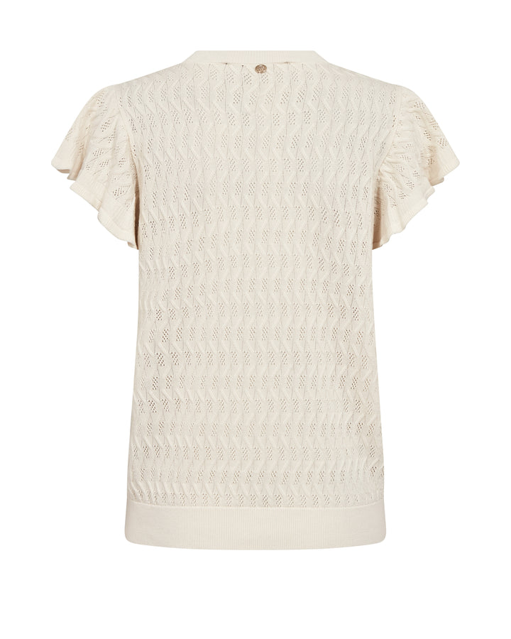 MMGanna Pattern O-Neck Knit Top Ecru Bild 2