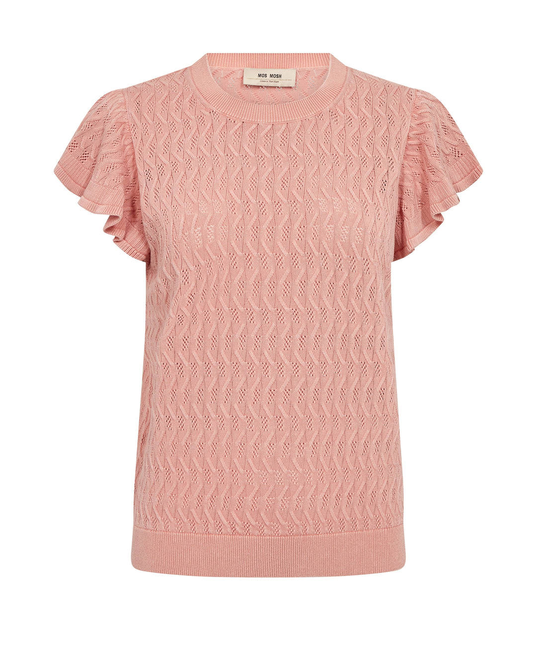 MMGanna Pattern O-Neck Knit Top Peachy Bild 1
