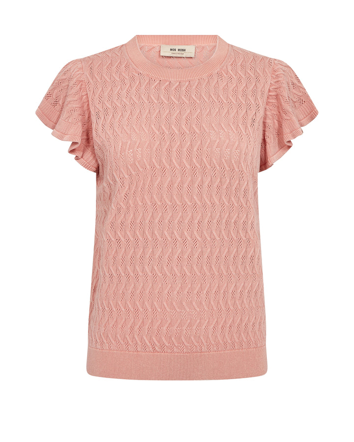 MMGanna Pattern O-Neck Knit Top Peachy Bild 1