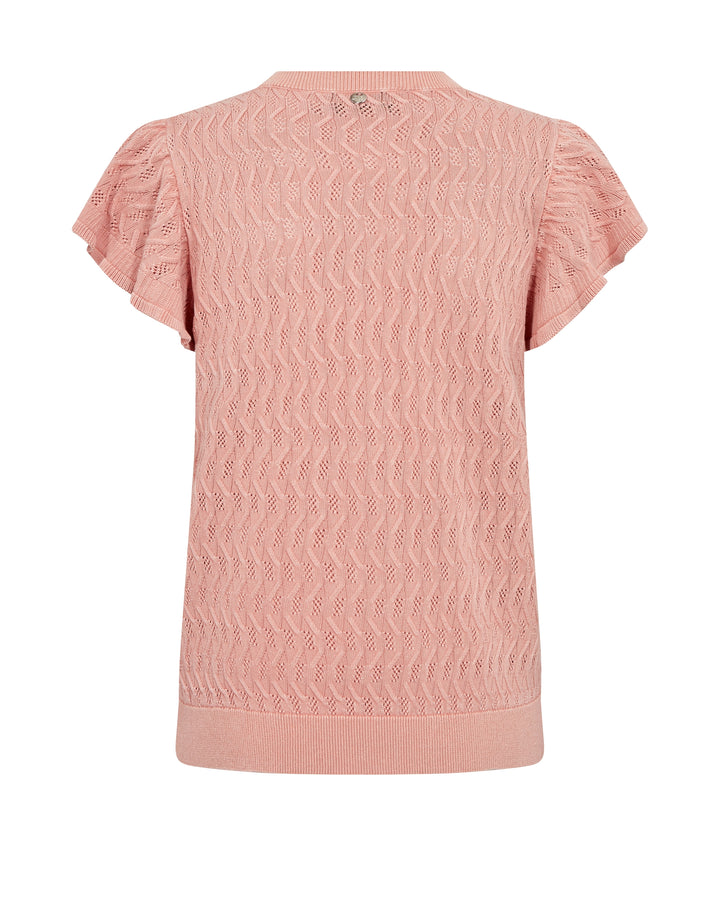 MMGanna Pattern O-Neck Knit Top Peachy Bild 2