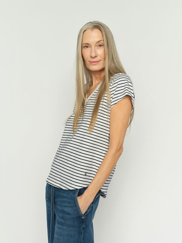 MMKala V-SS Stripe Tee Salute Navy Bild 3