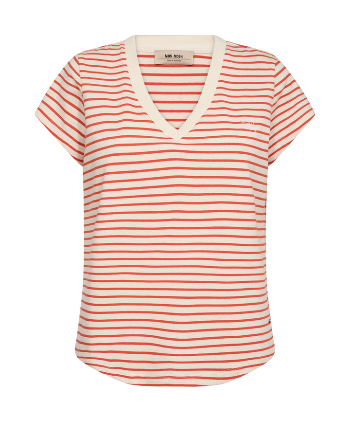 MMKala V-SS Stripe Tee Spicy Orange Bild 1