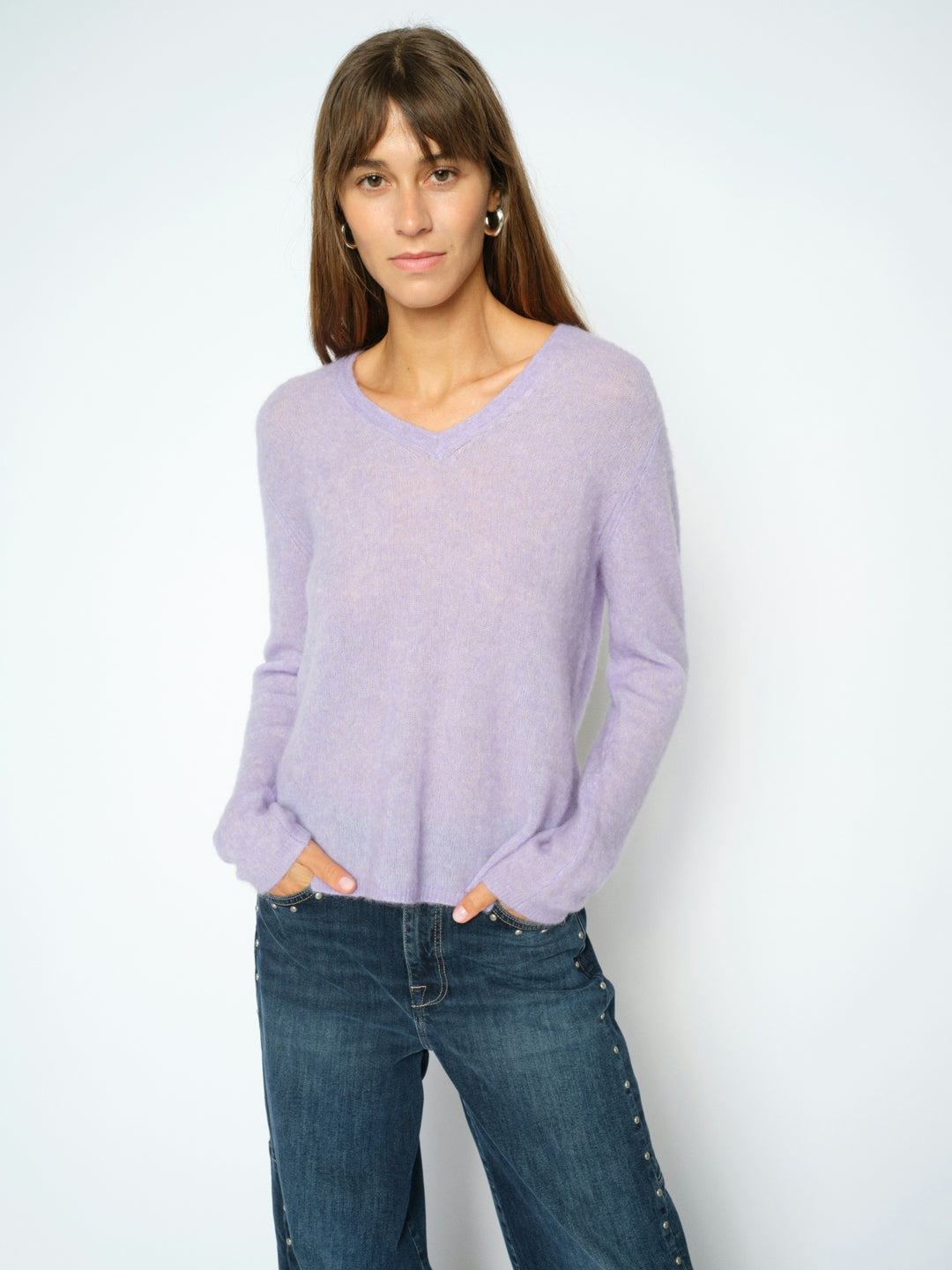 MMMape Sophia V-Neck Knit Violet Tulip Bild 3