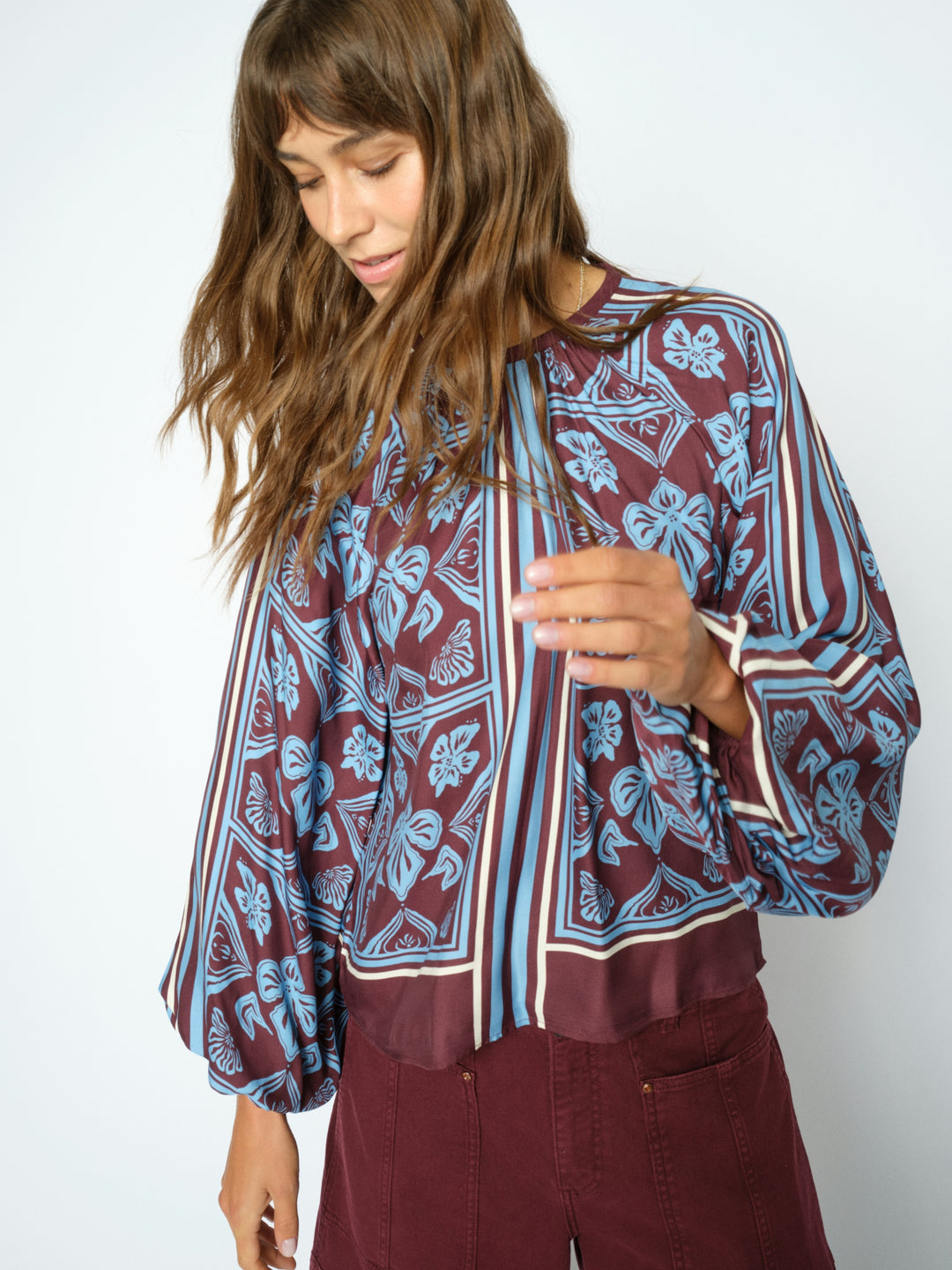 MMMilkey Linocut Blouse Port Royale Bild 3