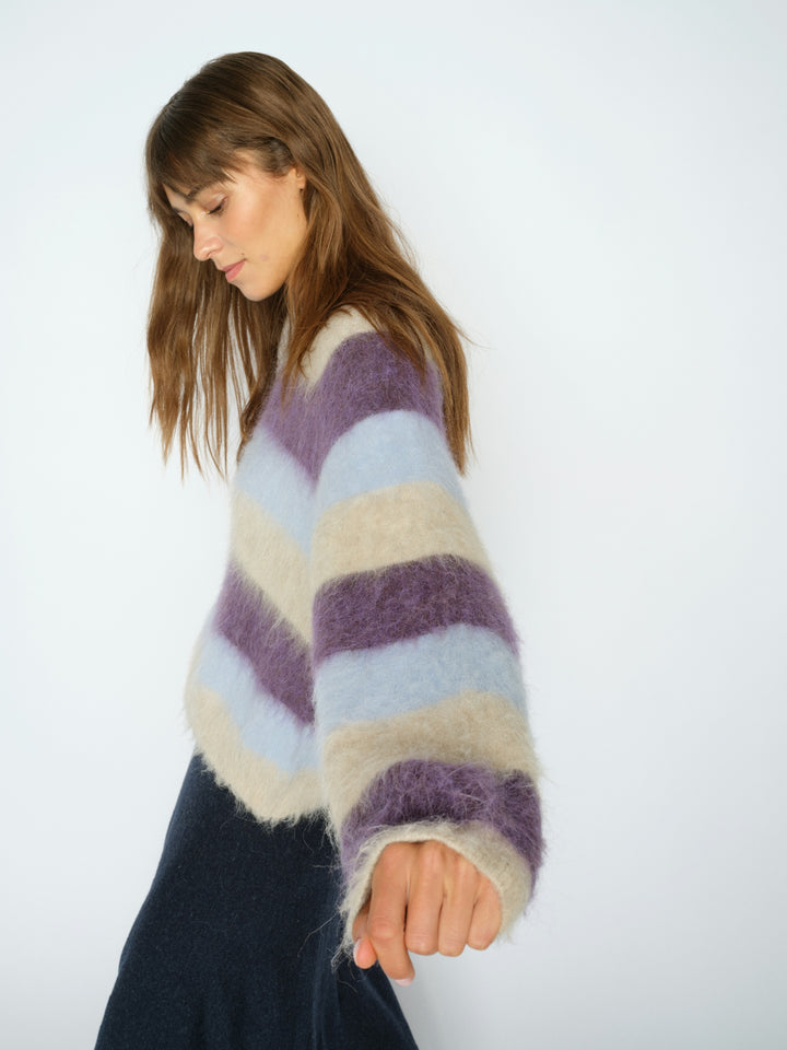 MMSuvi Stripe Knit Sweet Grape Bild 3