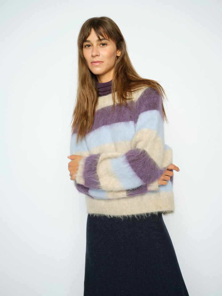 MMSuvi Stripe Knit Sweet Grape Bild 4