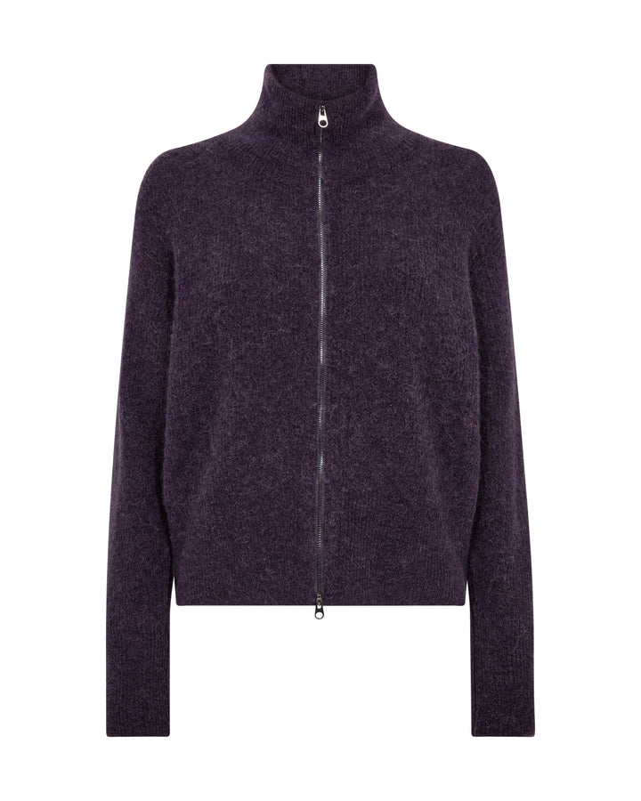 MMThora Knit Zip Cardigan Sweet Grape Bild 1