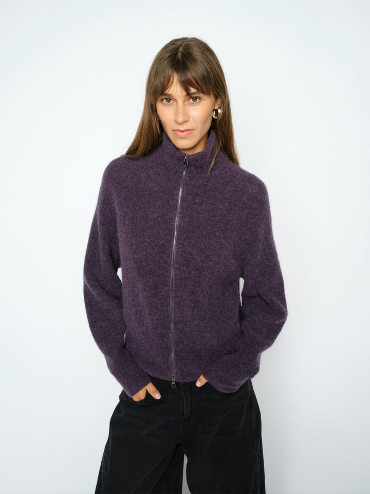 MMThora Knit Zip Cardigan Sweet Grape Bild 3