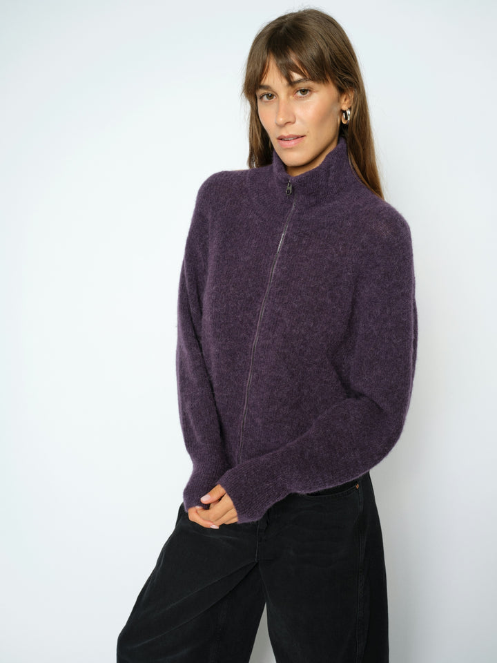 MMThora Knit Zip Cardigan Sweet Grape Bild 4