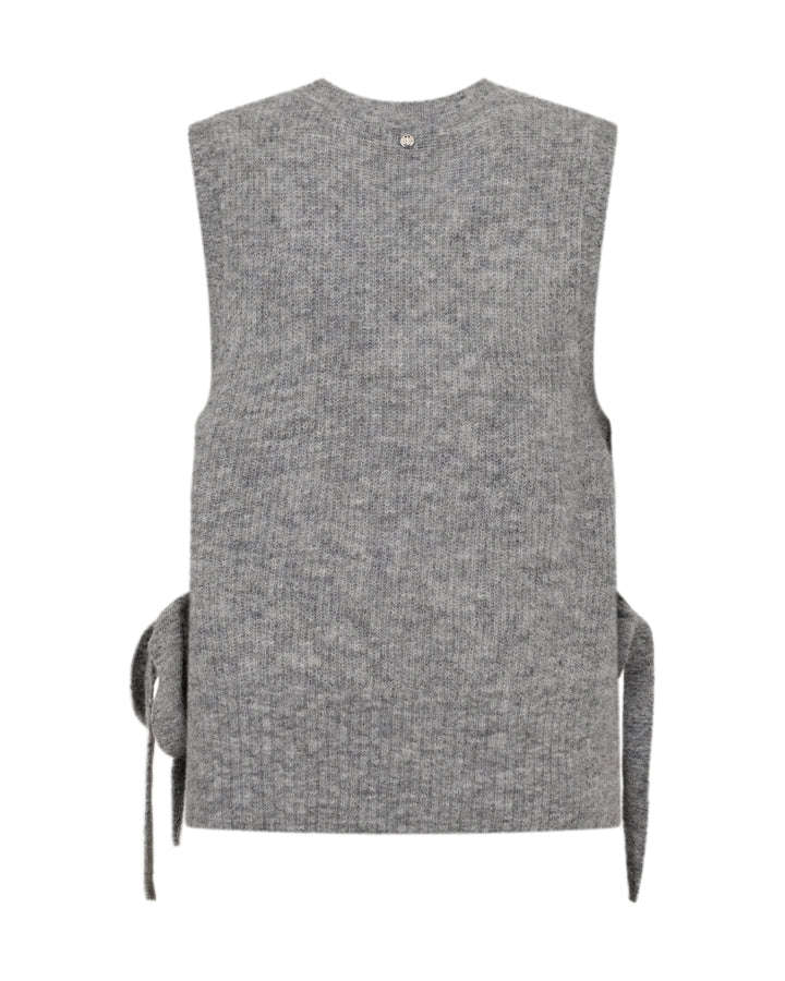 MMThora Tie Knit Vest Grey Melange Bild 2