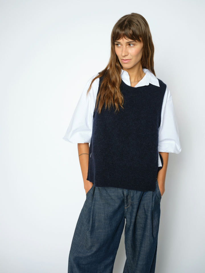 MMThora Tie Knit Vest Salute Navy Bild 3