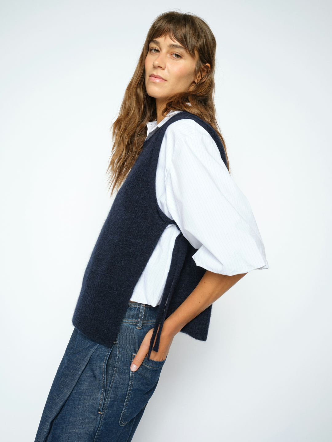 MMThora Tie Knit Vest Salute Navy Bild 4