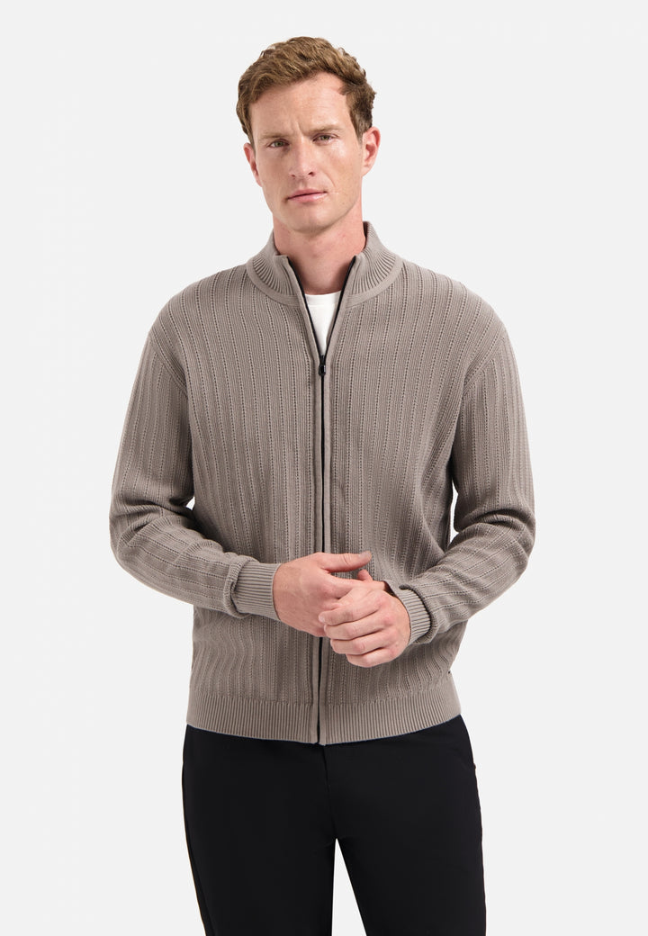 Cardigan Full Zip Relief, Clay 018 Bild 1