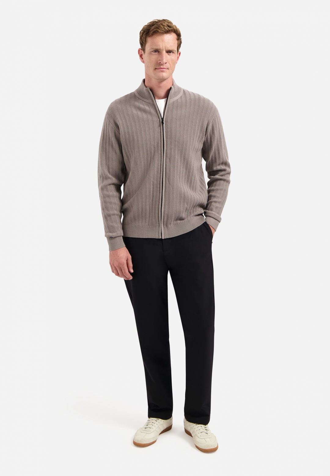 Cardigan Full Zip Relief, Clay 018 Bild 3