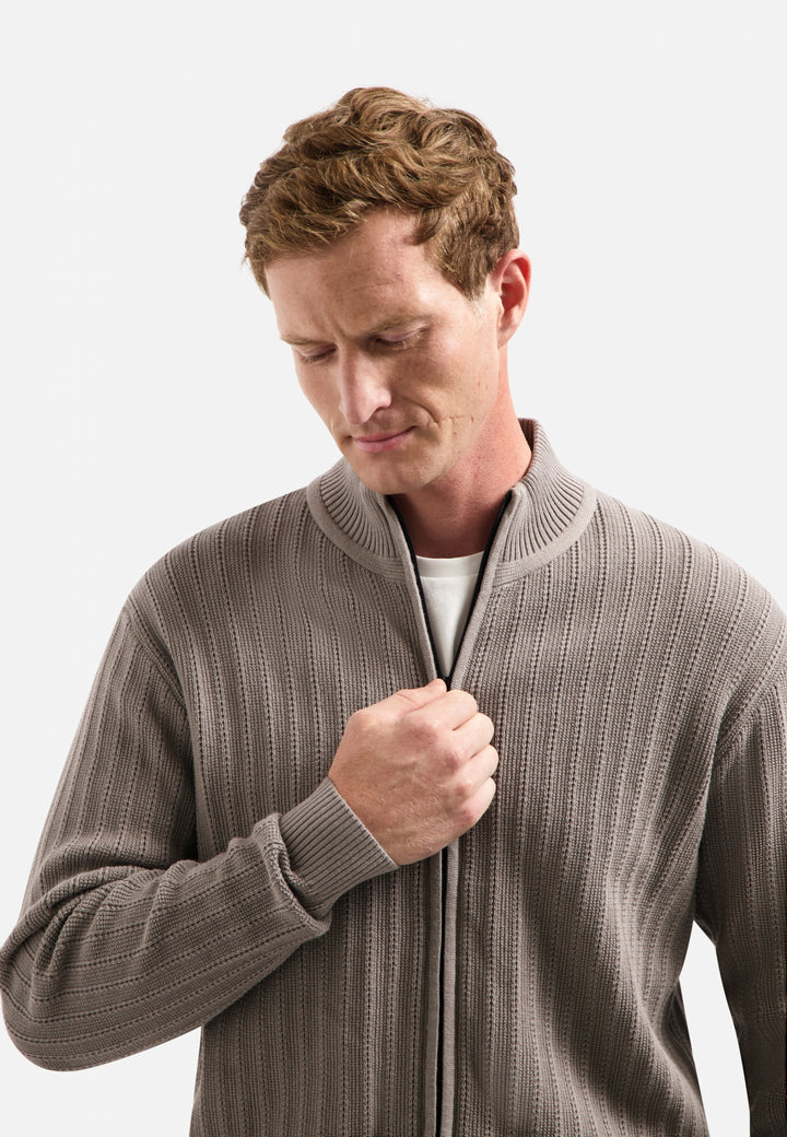 Cardigan Full Zip Relief, Clay 018 Bild 4