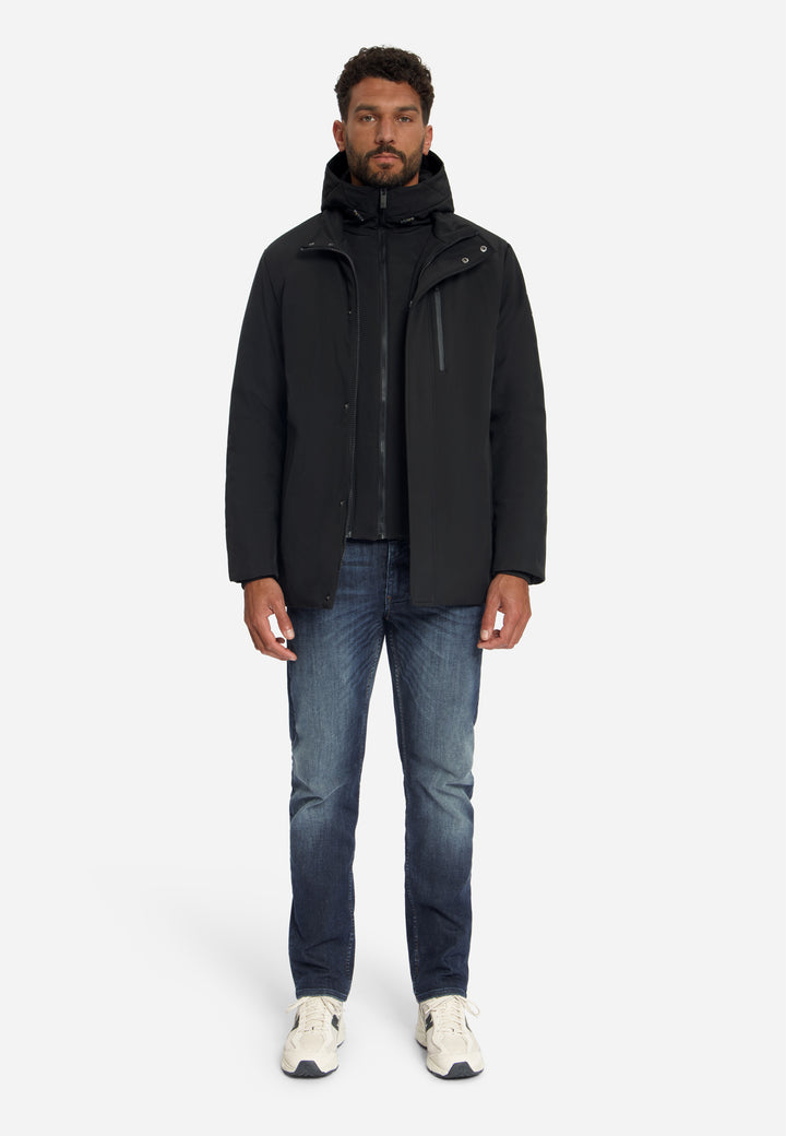 Jacket Hooded Softshell, Black 020 Bild 3