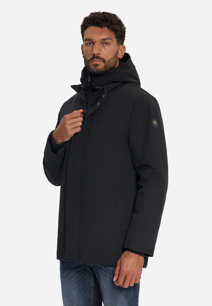 Jacket Hooded Softshell, Black 020 Bild 4