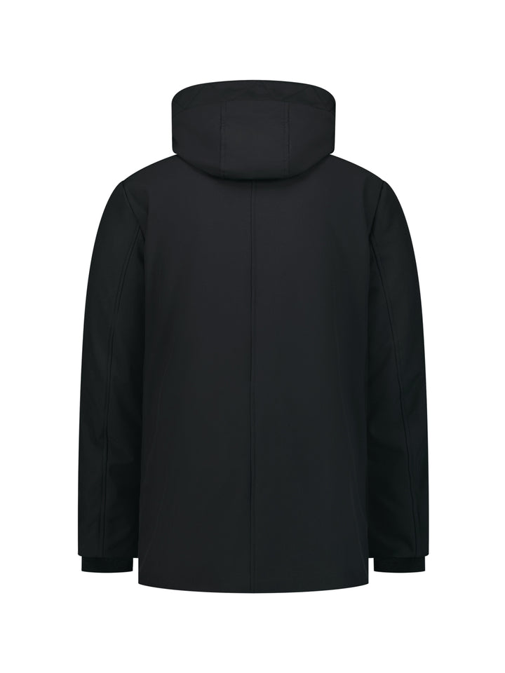 Jacket Hooded Softshell, Black 020 Bild 6