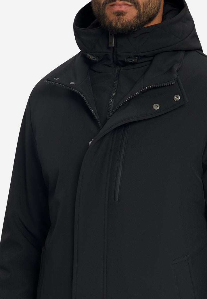 Jacket Hooded Softshell, Black 020 Bild 7