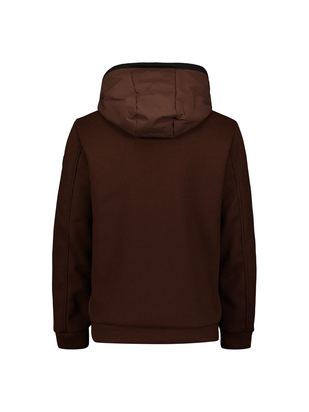 Jacket Short Fit Sealed Hooded Knitted Mix, Dark Brown 042 Bild 6