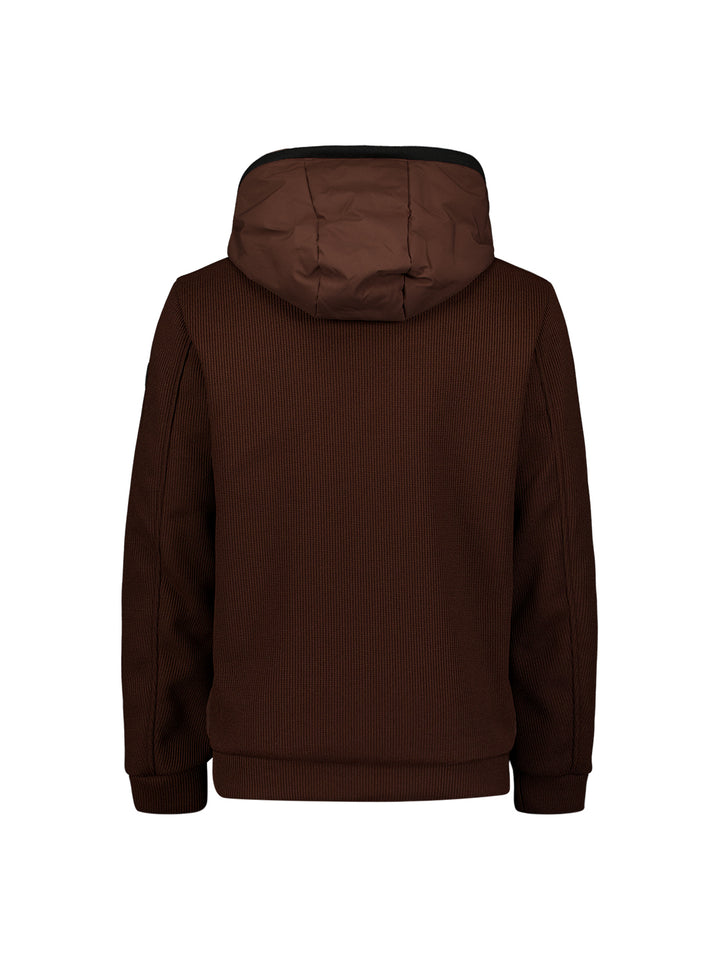 Jacket Short Fit Sealed Hooded Knitted Mix, Dark Brown 042 Bild 6