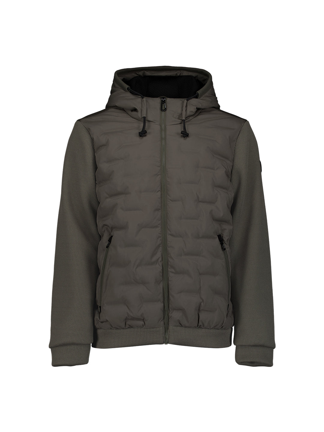 Jacket Short Fit Sealed Hooded Knitted Mix, Army 053 Bild 1