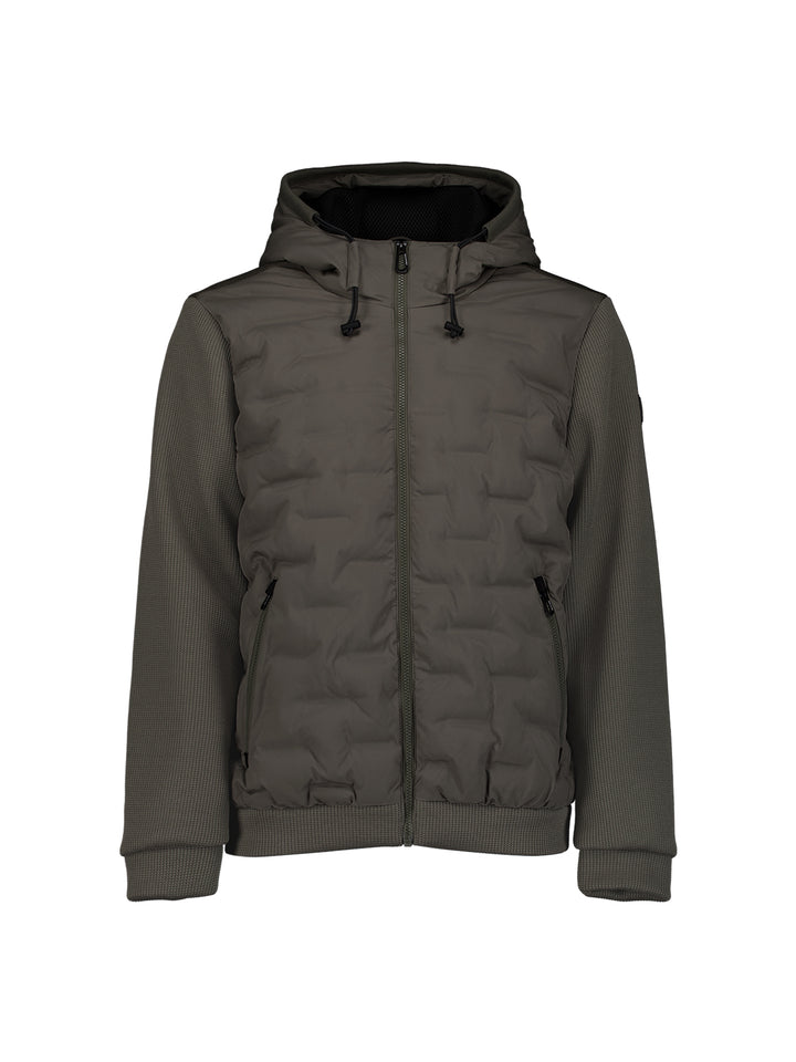 Jacket Short Fit Sealed Hooded Knitted Mix, Army 053 Bild 6