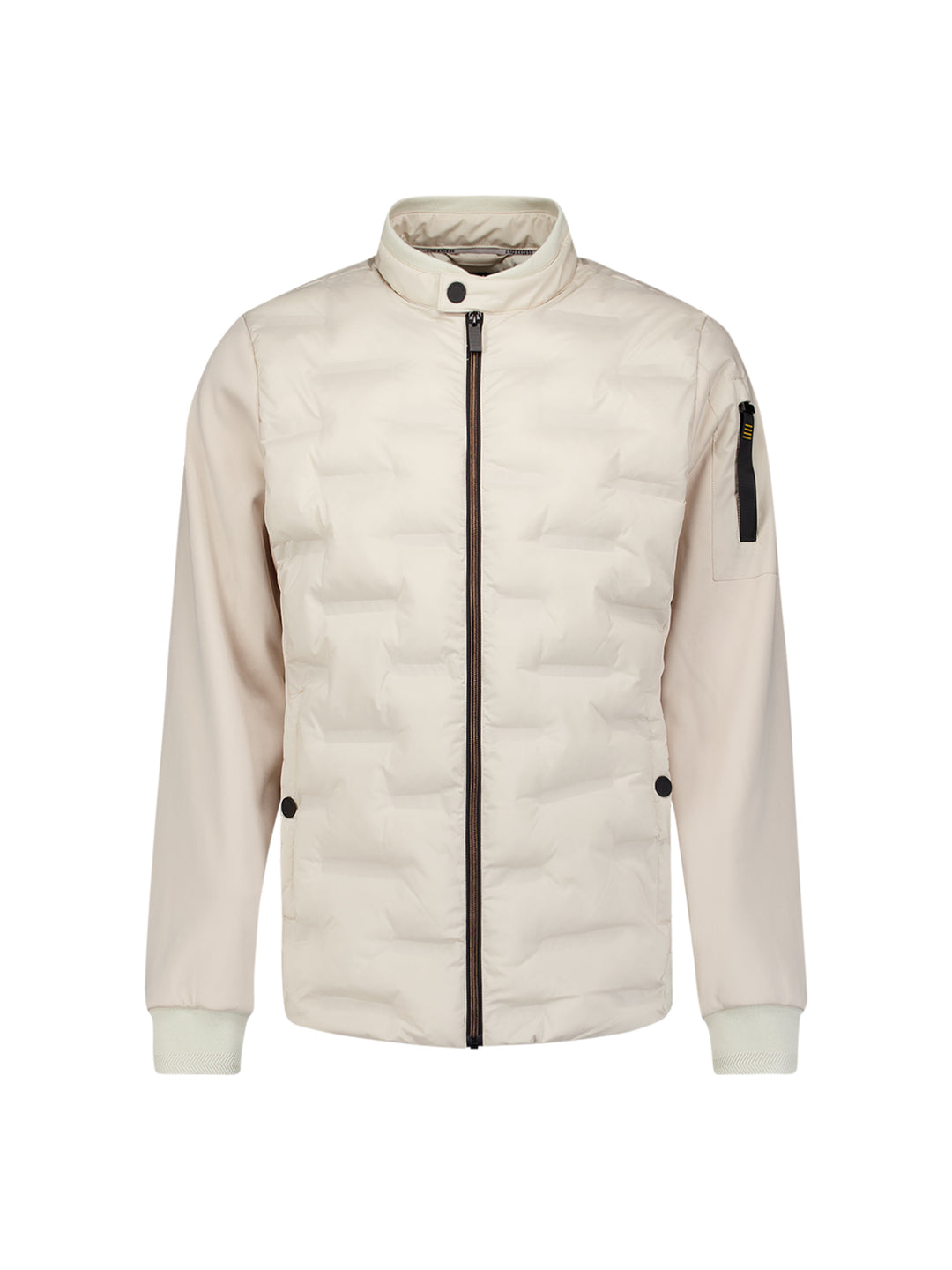Jacket Short Fit Sealed Knitted Mix, Stone 014 Bild 5
