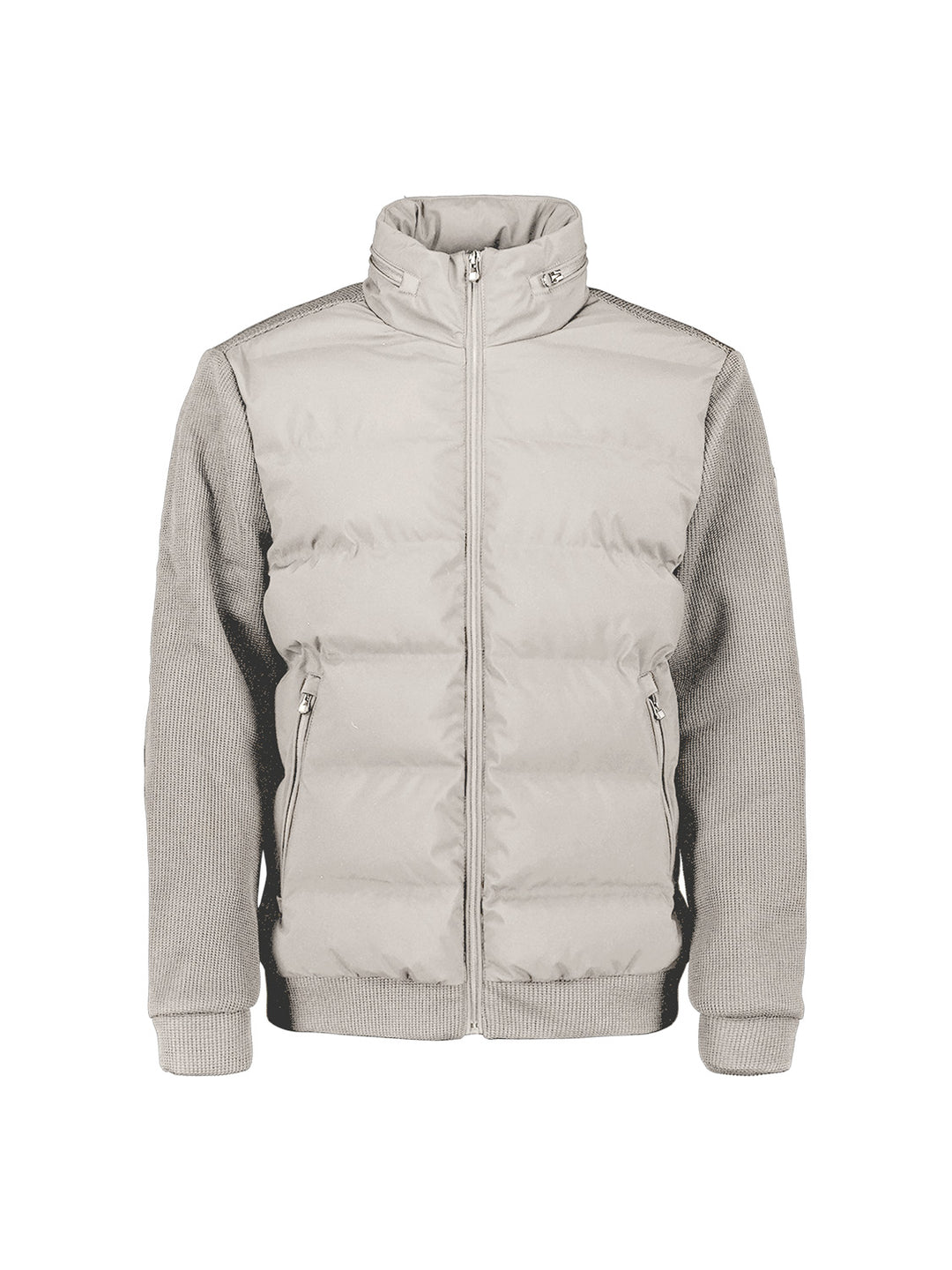Jacket Short Fit Sealed Knitted Mix, Stone 014 Bild 1