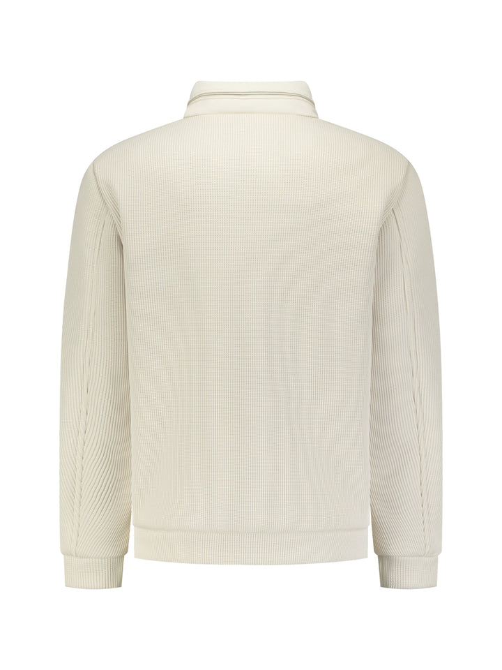 Jacket Short Fit Sealed Knitted Mix, Stone 014 Bild 6