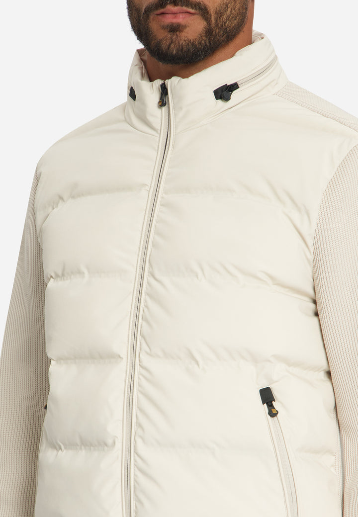 Jacket Short Fit Sealed Knitted Mix, Stone 014 Bild 7