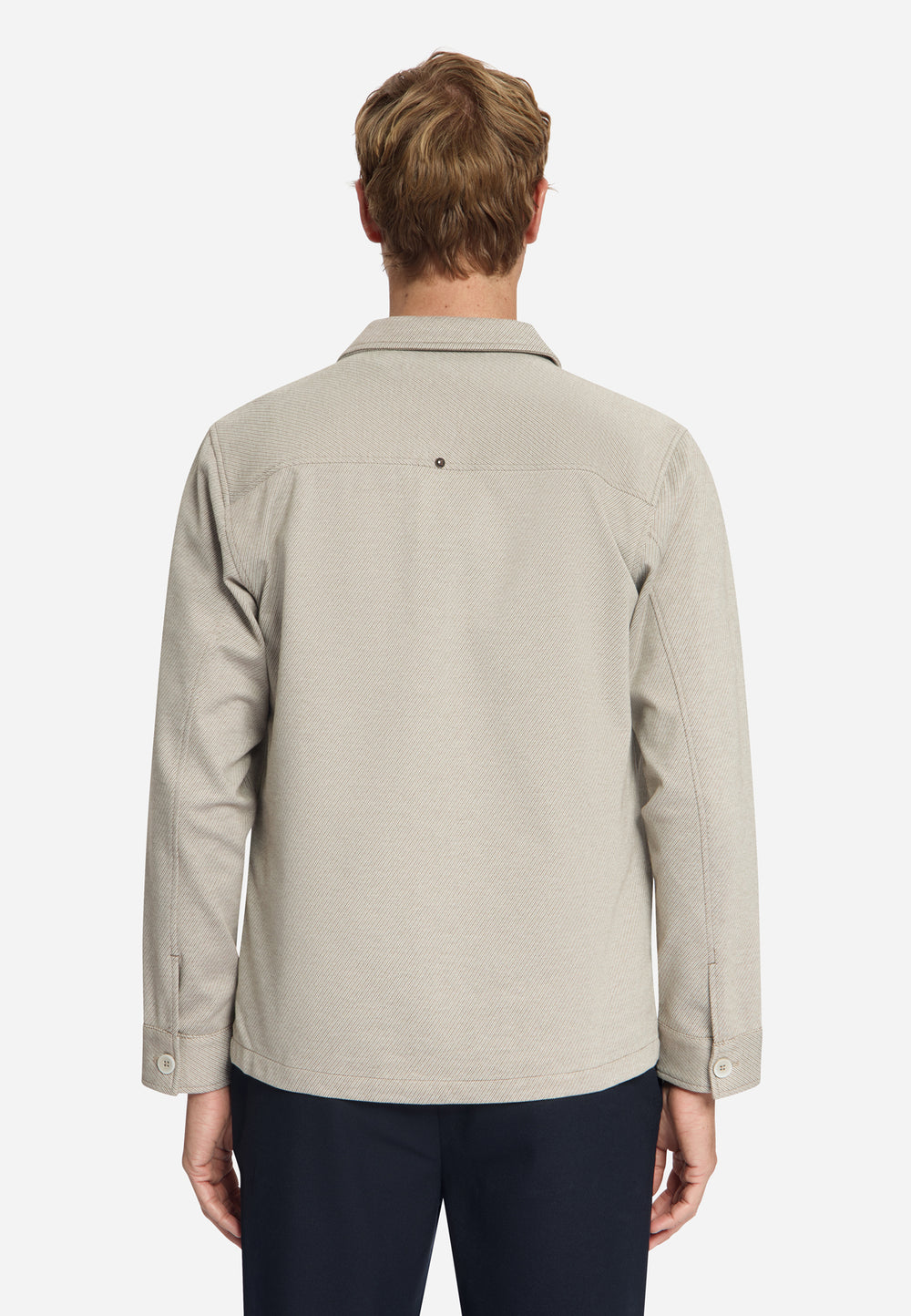Overshirt Full Button Melange Twill Effect, Light Brown 041 Bild 2
