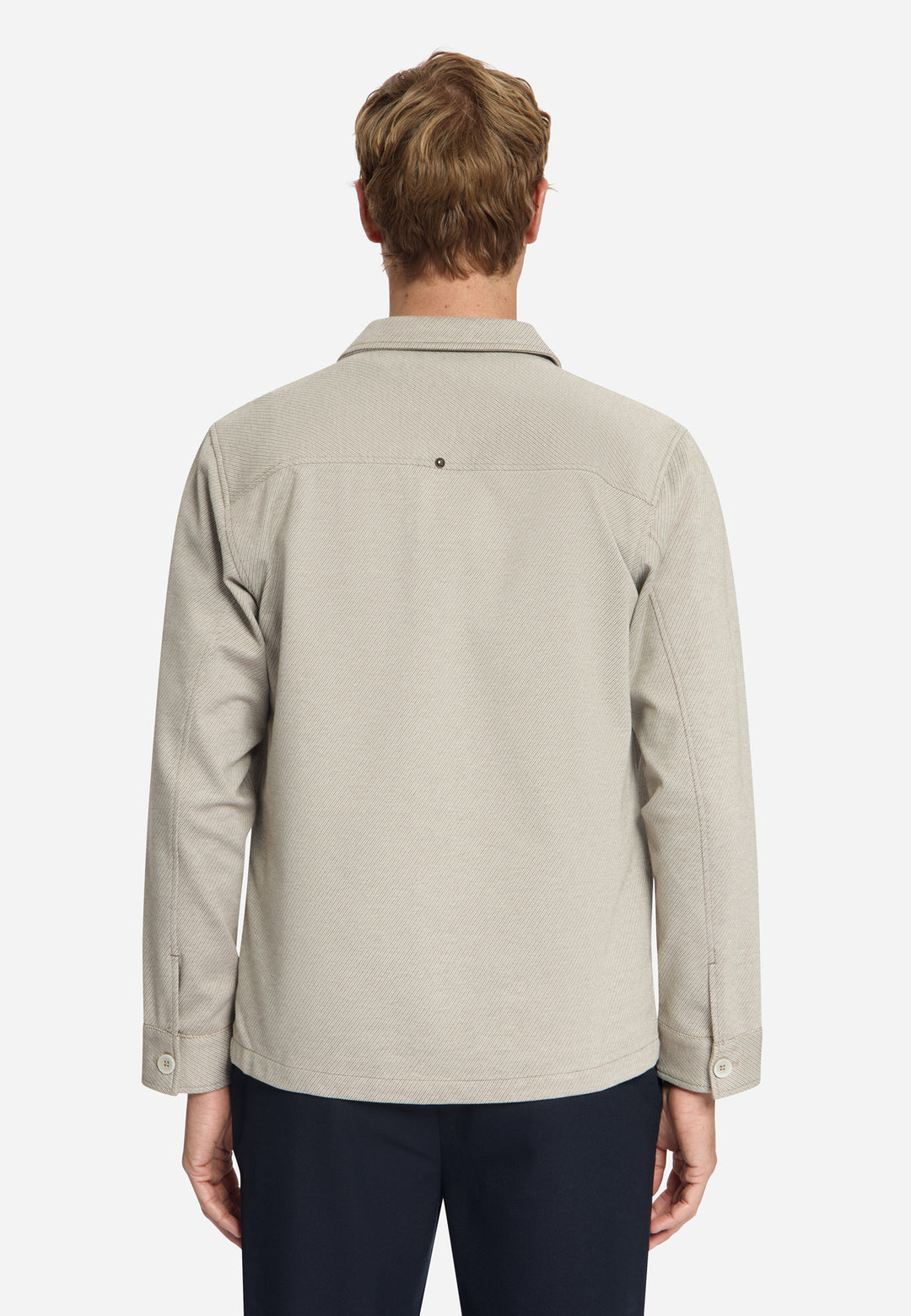 Overshirt Full Button Melange Twill Effect, Light Brown 041 Bild 2