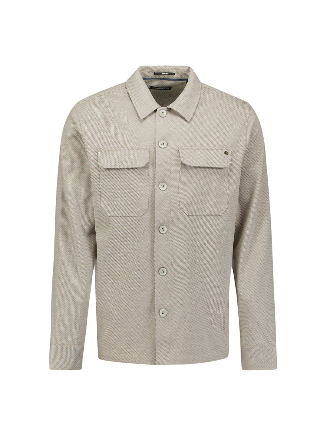 Overshirt Full Button Melange Twill Effect, Light Brown 041 Bild 5