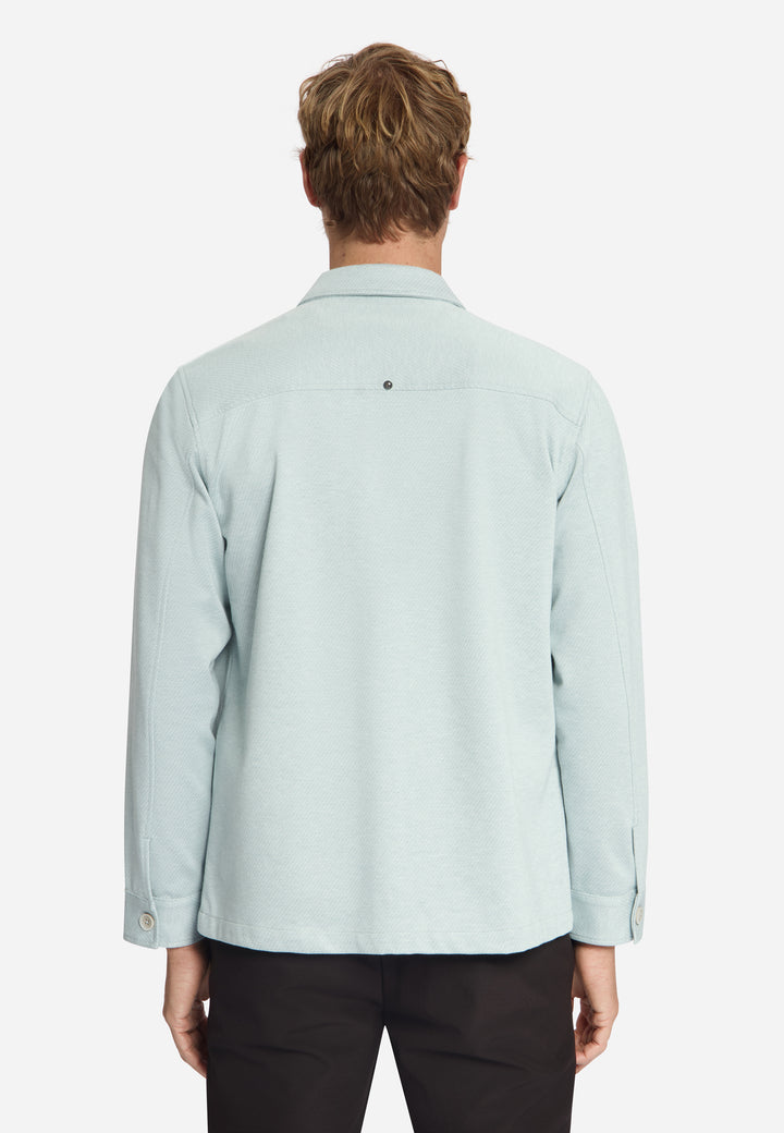 Overshirt Full Button Melange Twill Effect, Dusty Blue 138 Bild 2