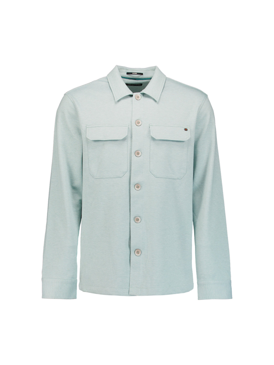Overshirt Full Button Melange Twill Effect, Dusty Blue 138 Bild 5