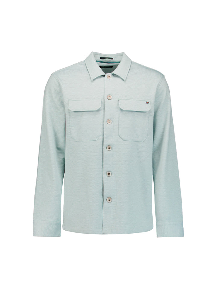 Overshirt Full Button Melange Twill Effect, Dusty Blue 138 Bild 5