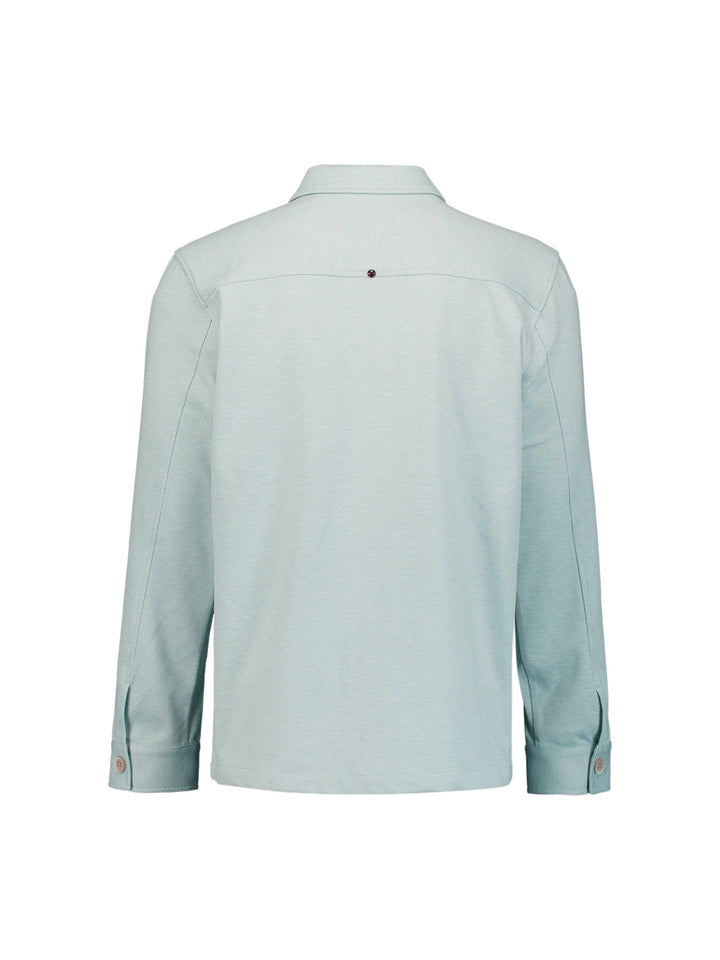 Overshirt Full Button Melange Twill Effect, Dusty Blue 138 Bild 6
