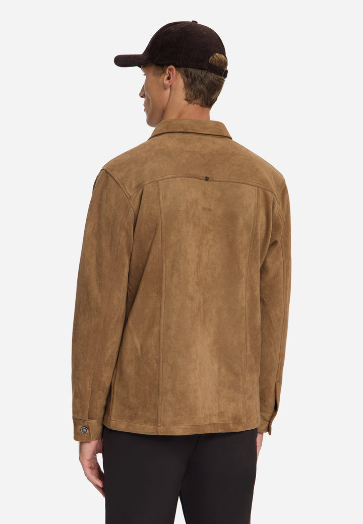 Overshirt Full Button Suede, Caramel 048 Bild 2