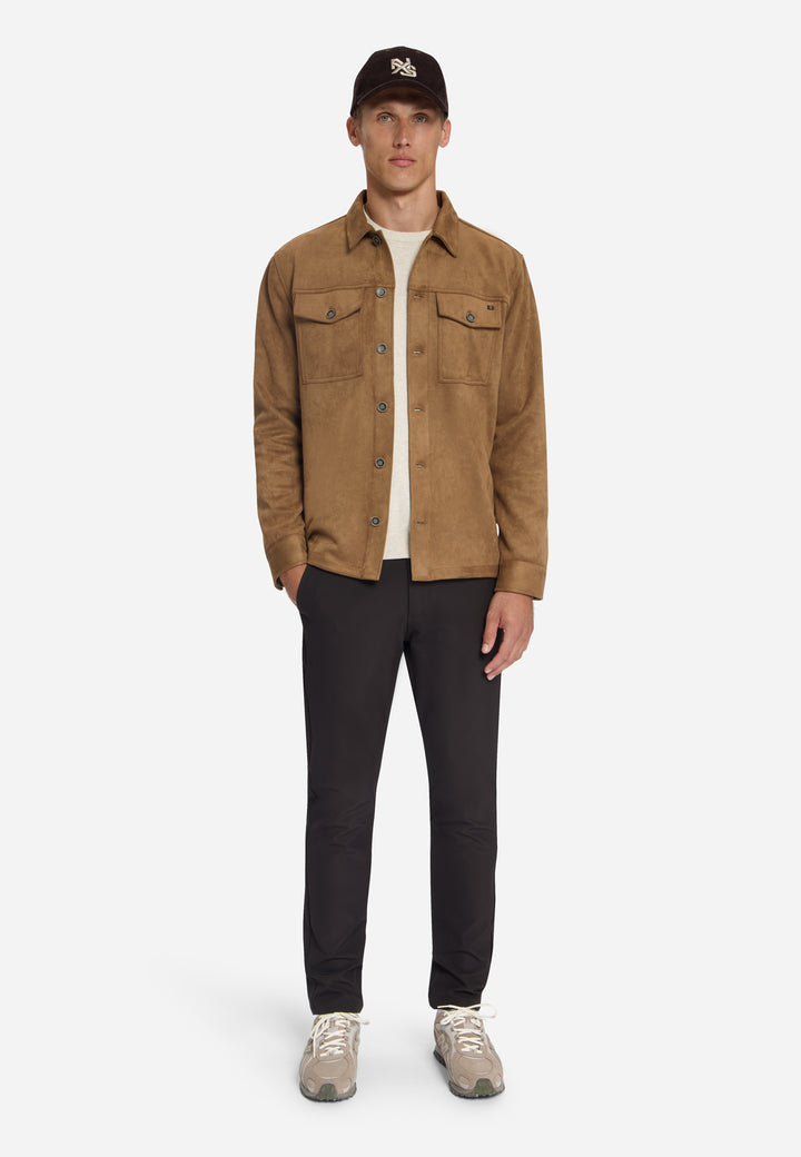 Overshirt Full Button Suede, Caramel 048 Bild 3