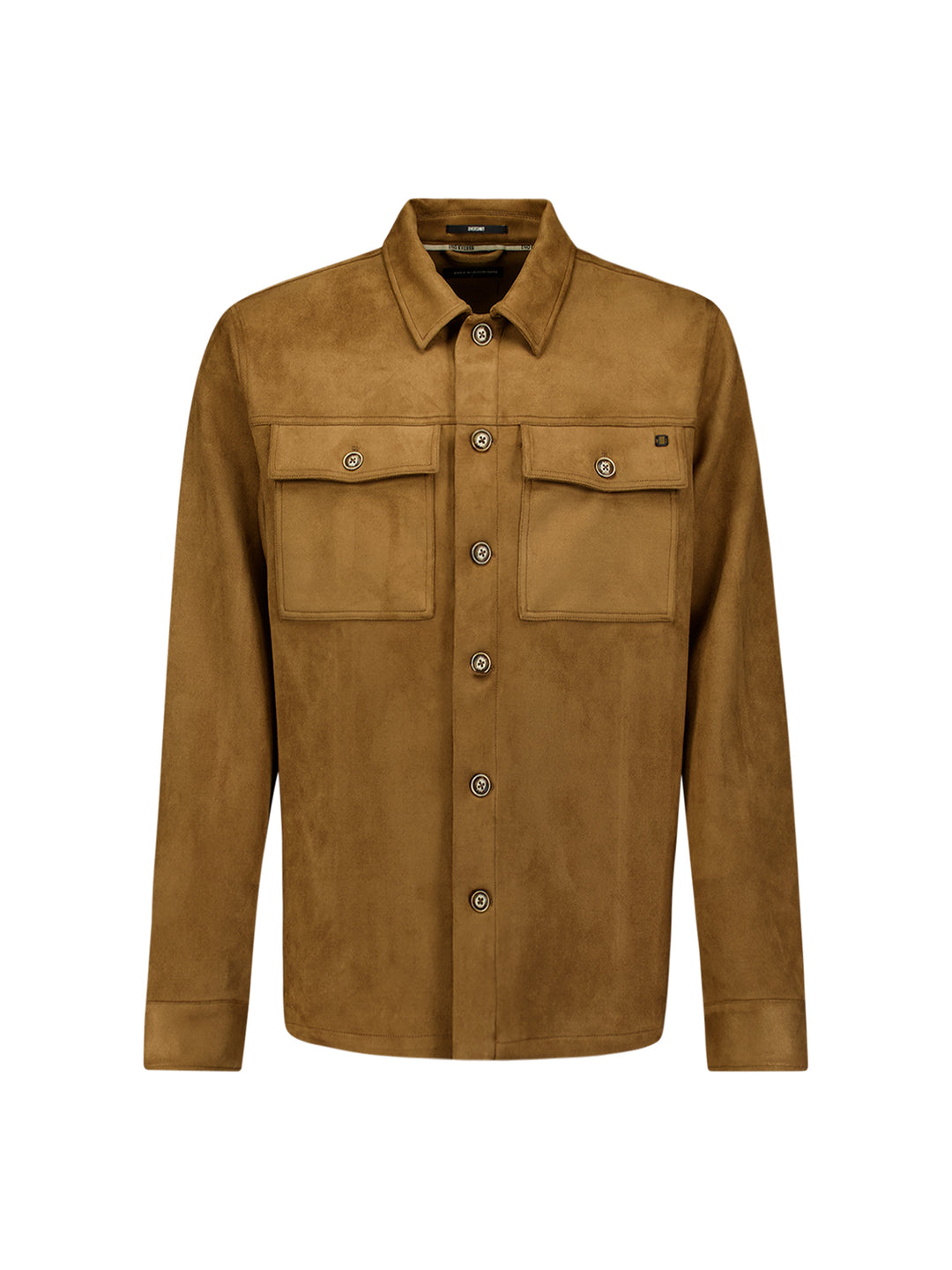 Overshirt Full Button Suede, Caramel 048 Bild 5