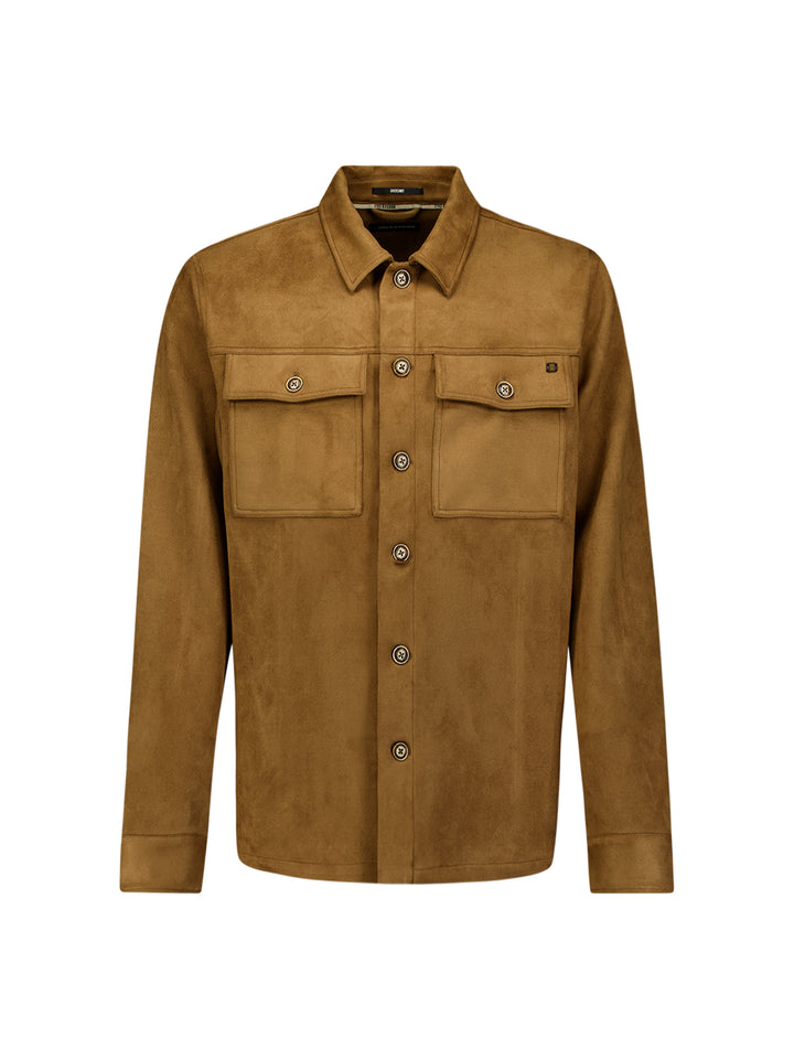 Overshirt Full Button Suede, Caramel 048 Bild 5