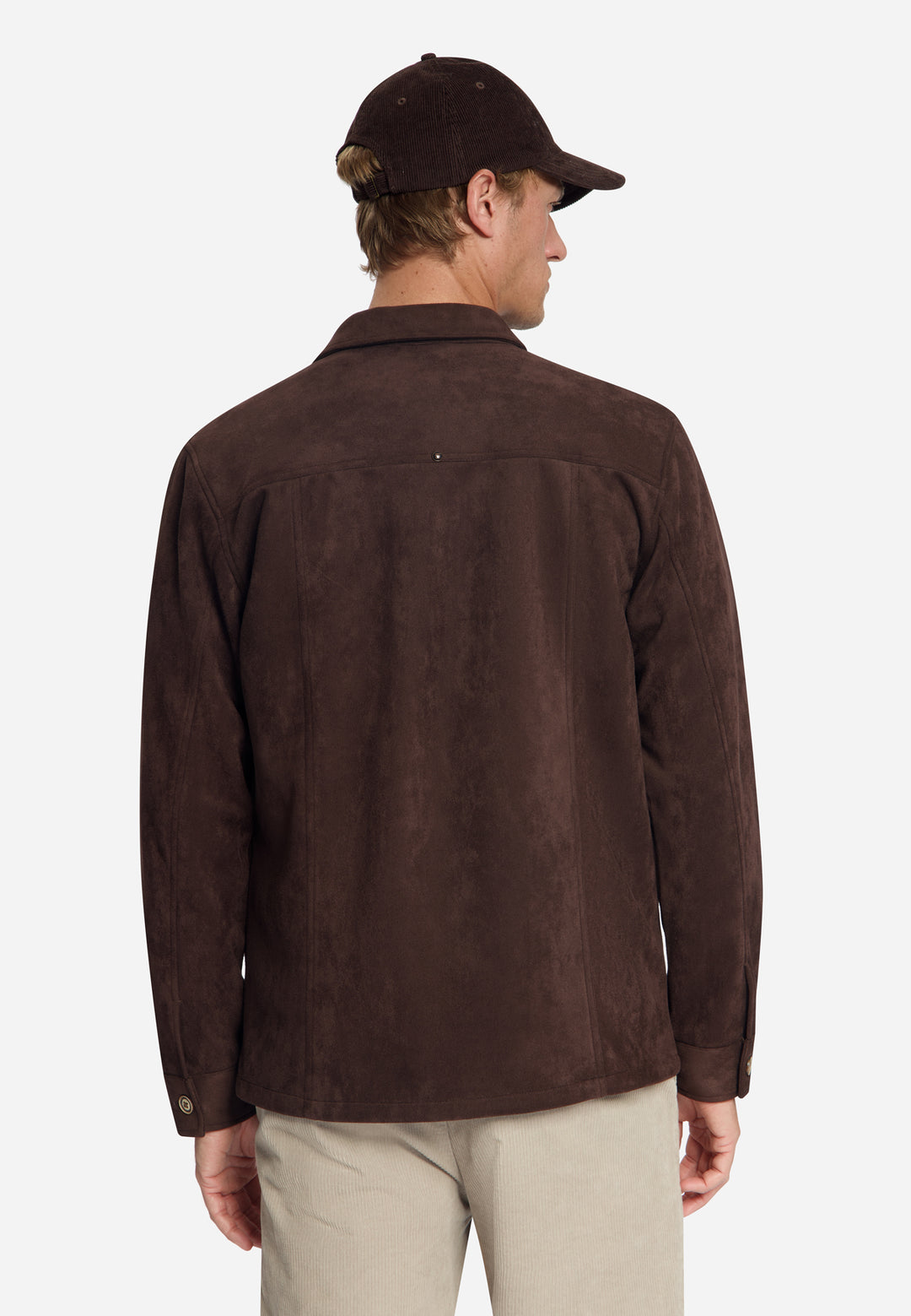 Overshirt Full Button Suede, Dark Brown 042 Bild 2