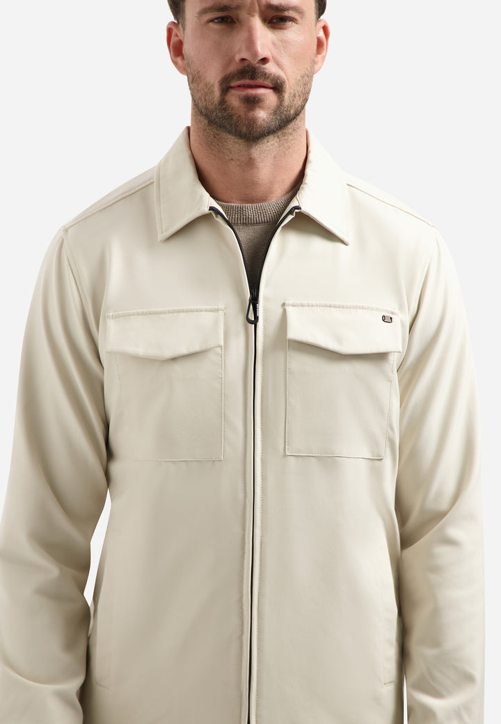 Overshirt Full Zipper Stretch Sedoc, Stone 014 Bild 4