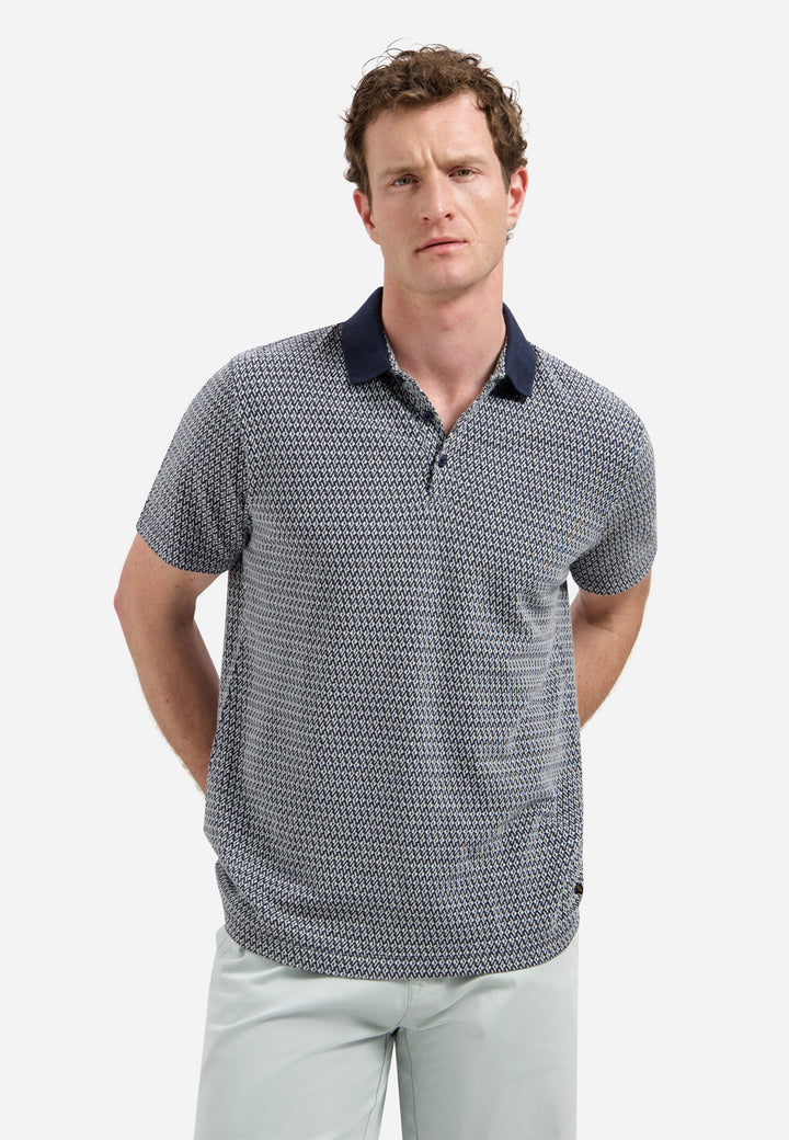 Polo Short Sleeve Jacquard, Night 078 Bild 1
