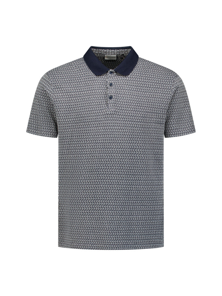 Polo Short Sleeve Jacquard, Night 078 Bild 5