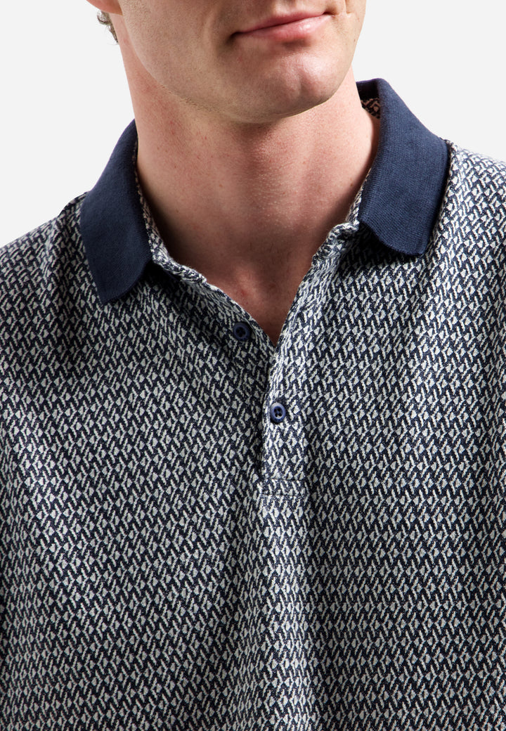 Polo Short Sleeve Jacquard, Night 078 Bild 7