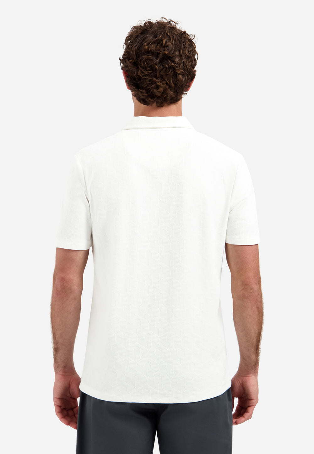 Polo Short Sleeve Jacquard, White 010 Bild 2
